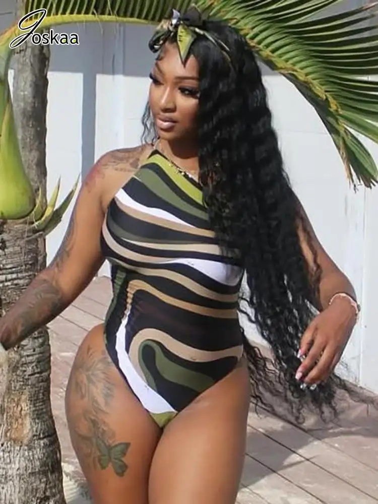 ملابس داخلية نسائية مطبوعة ملونة من Joskaa ملابس صيفية ضيقة بدون ظهر بأشرطة ضيقة 2025 ملابس علوية للنوادي منتصف الليل ملابس شاطئ للعطلات #3