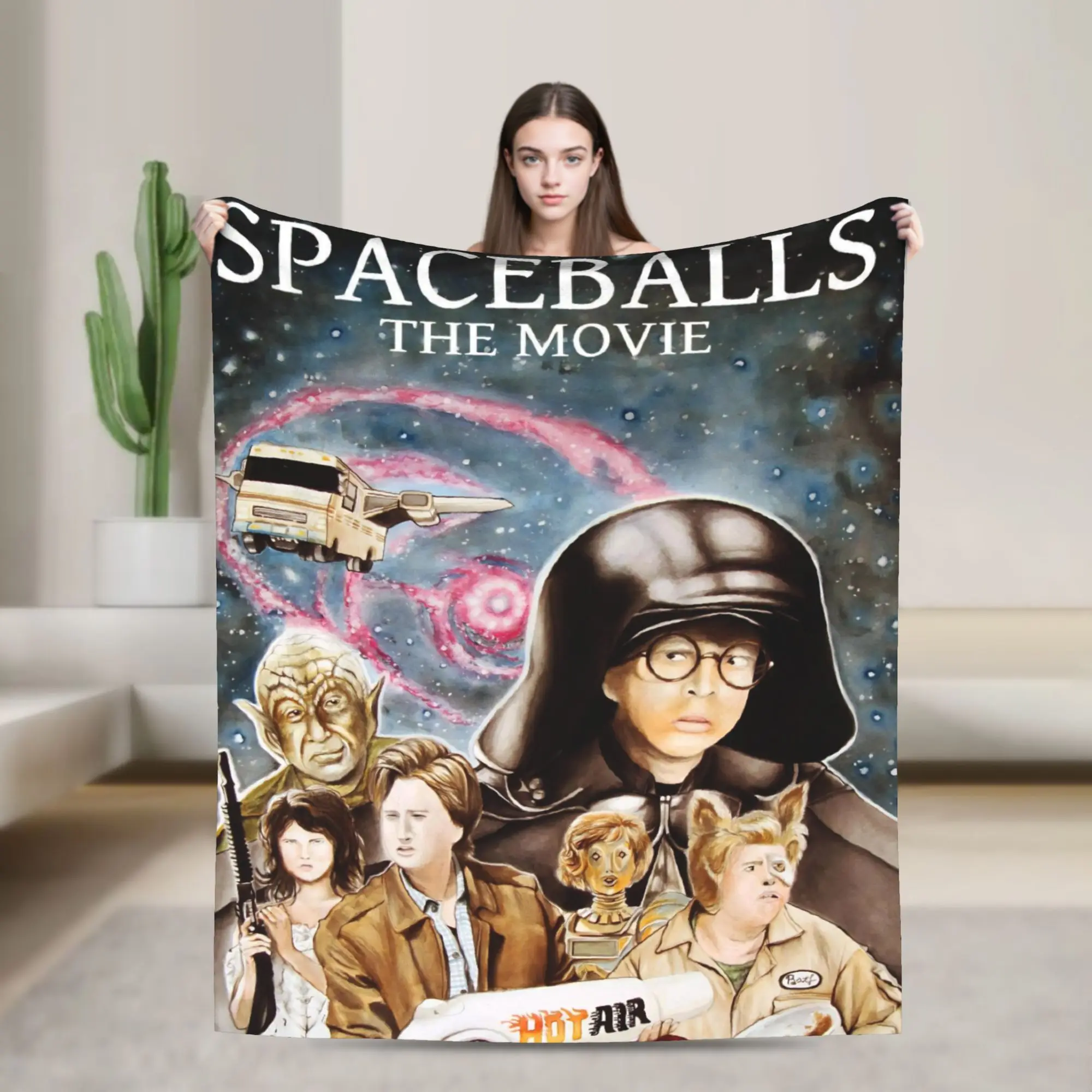 Spaceballs Movie Throw Blanket for Couch  Soft Cozy Plush Blanket 50x60 Inches Multi-size Bedspread for All Seasons