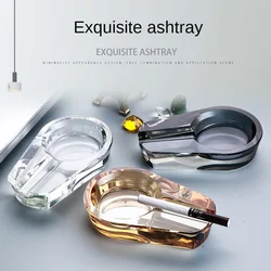 Crystal Glass Cigar Ashtray Cigar Accessories Small New Product Europe Creative Fashion Fashion Hotel Room