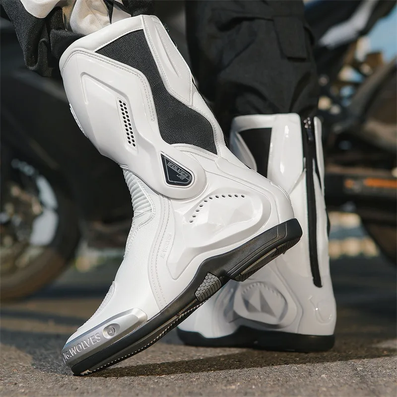 Motorcycle Cross-country Professional Racing Boots Motorbikes Platform Boots  Breathable Wear Safety To Protect Motorcyclist