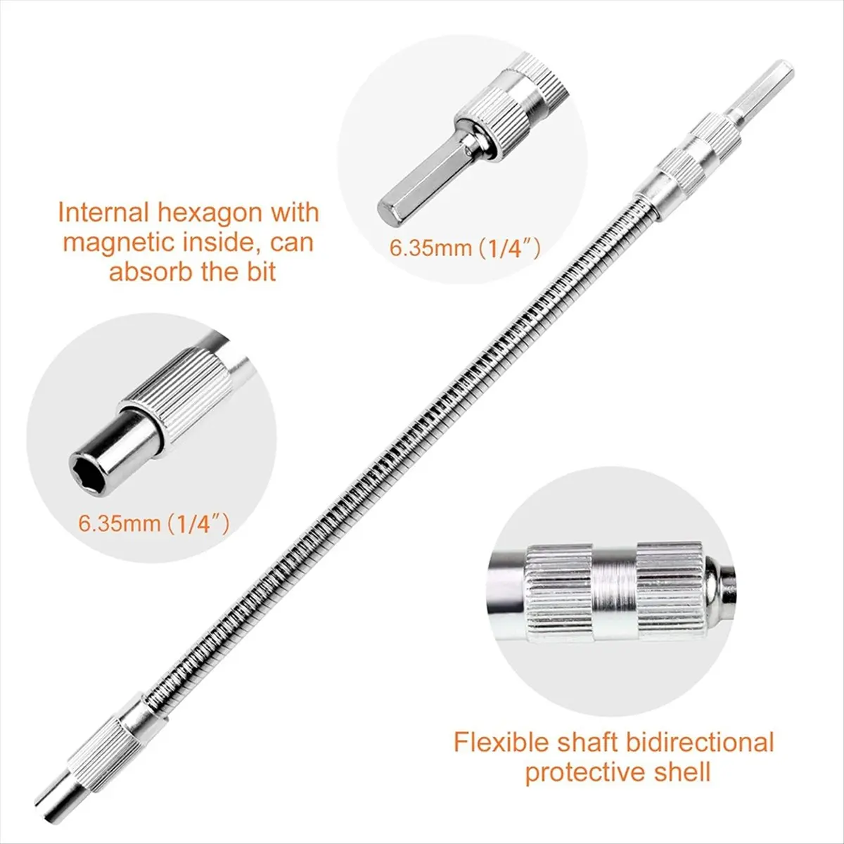 【Multifunctional】 Flexible Drill Bit Extension and 105 Degree Right Angle Drill Attachment Set-for Hard-to-Reach Areas,Home Impr