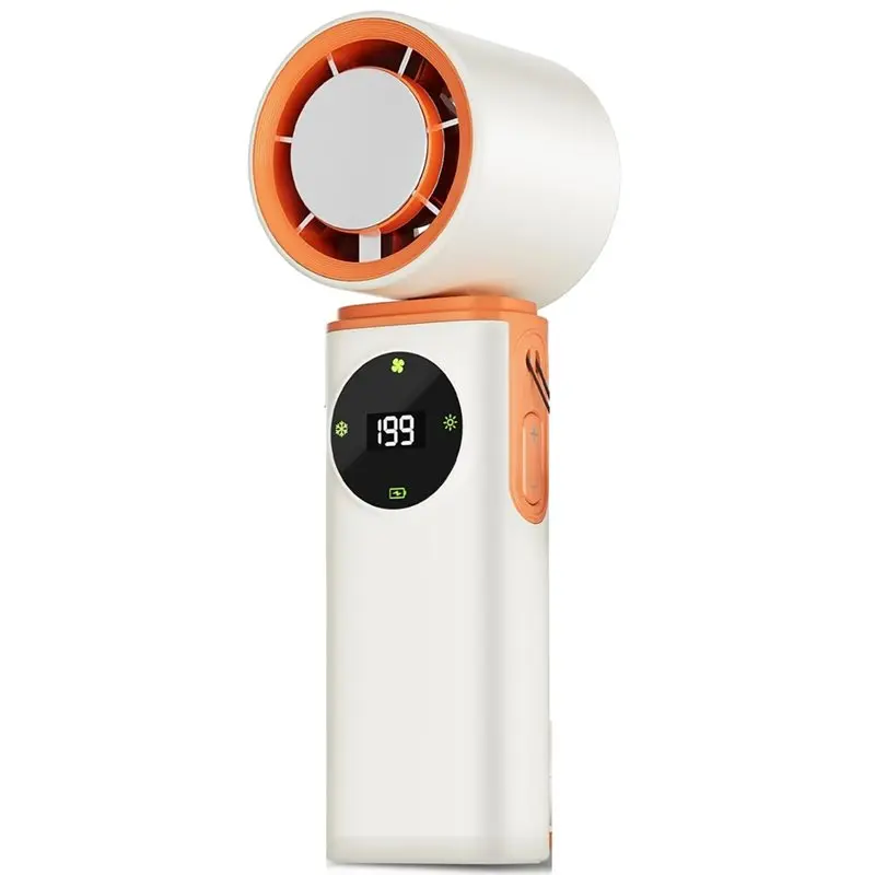 a52q-ターボファン-20000rpm、6000mah-ポータブルハンドヘルドファン、アイス冷却機能搭載、199段階無段階速度調整、20時間バッテリー寿命