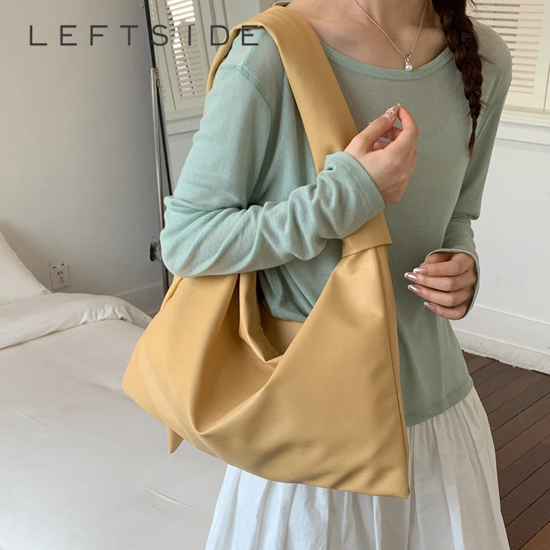 

Women's Large Capacity Leather Shoulder Tote Bag Lazy Daily Casual Dating Hobo Bags 2026 Simple Luxury Solid Color Handbags