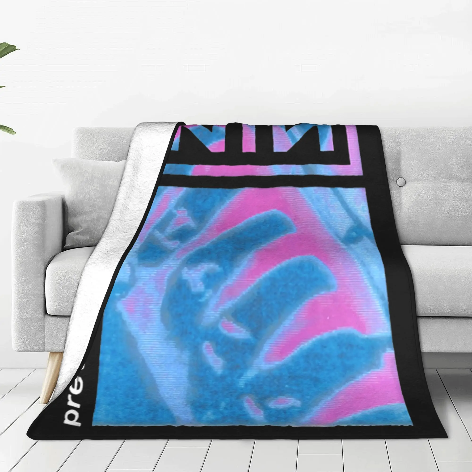 NIN Nine Inch Nails Throw Blanket for Couch Pretty Hate Machine Fuzzy Soft Plush Blanket 50x60 Inch Multiple Sizes