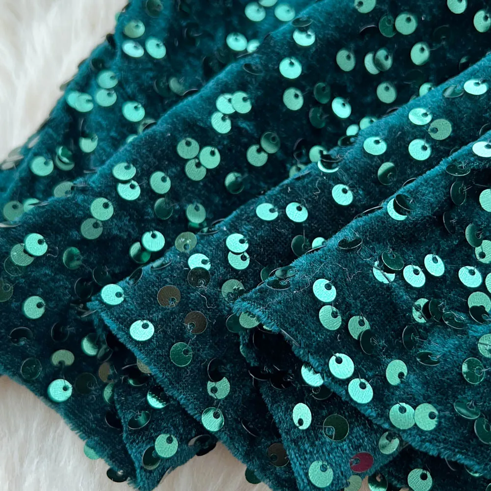 Chic vintage colletto rovesciato glitter manica lunga Elegante fata moda coreana Boho abito da donna