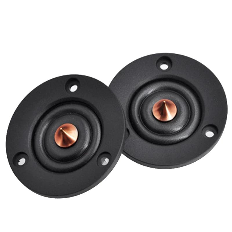 

2PCS 2 Inch Dome Tweeter Speaker Unit Chinese Silk Diaphragm Neodymium Treble Car Home Theater 6Ohm Easy To Use Black