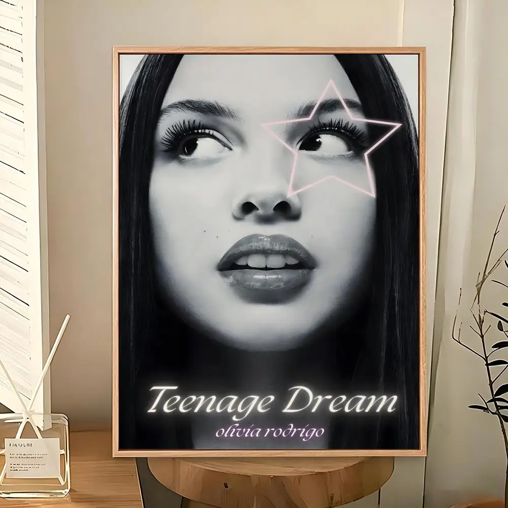 Musik Olivia Rodrigo Pop-Sängerin Poster PP Dekoratives Poster Wasserfester Druck Apartment Studentenwohnheim Büro Café Geschenk – Detail 20