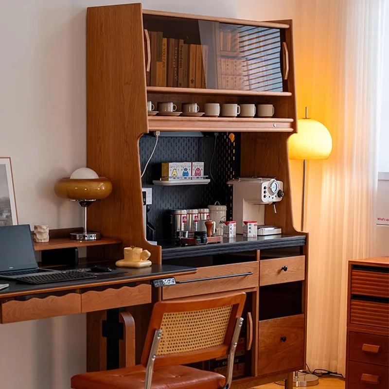 Armadietto da pranzo nordico in legno di ciliegio, armadietto da cucina in legno massello, armadietto per tè, piccolo appartamento, sala da pranzo