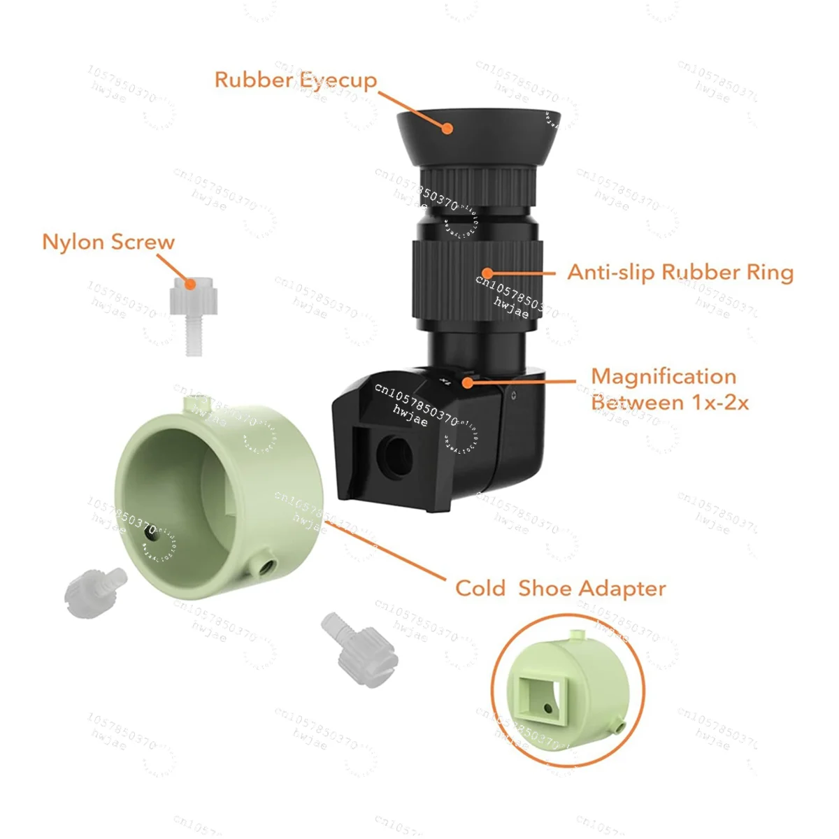 B02B-Right Angle Viewfinder with Adapter for Polar Scope, Built-in Diopter and 360°Rotating for Doing Polar Alignment