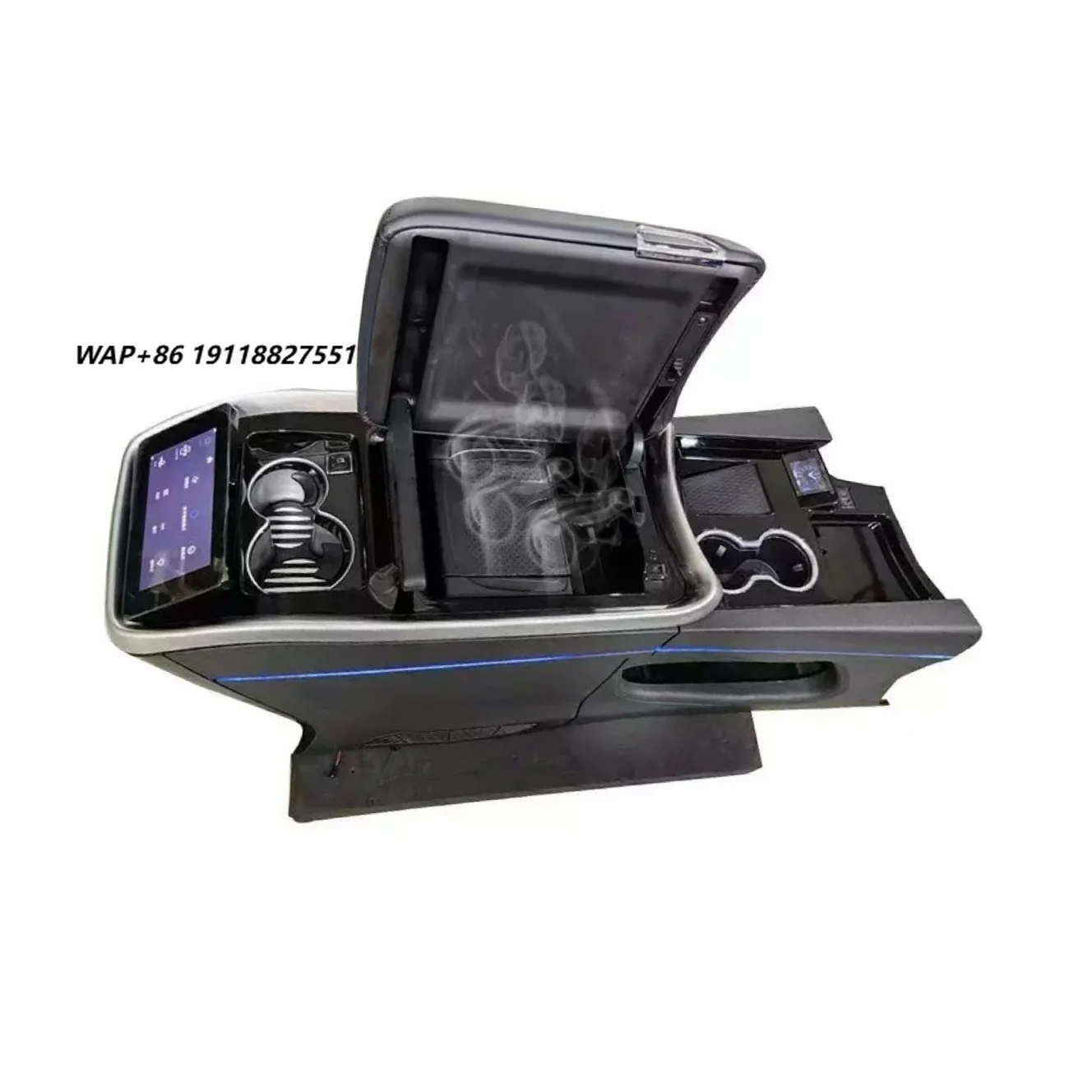 Front Console Armrest Storage Box with Touch Screen Interior Auto Parts Convenient Access & Storage
