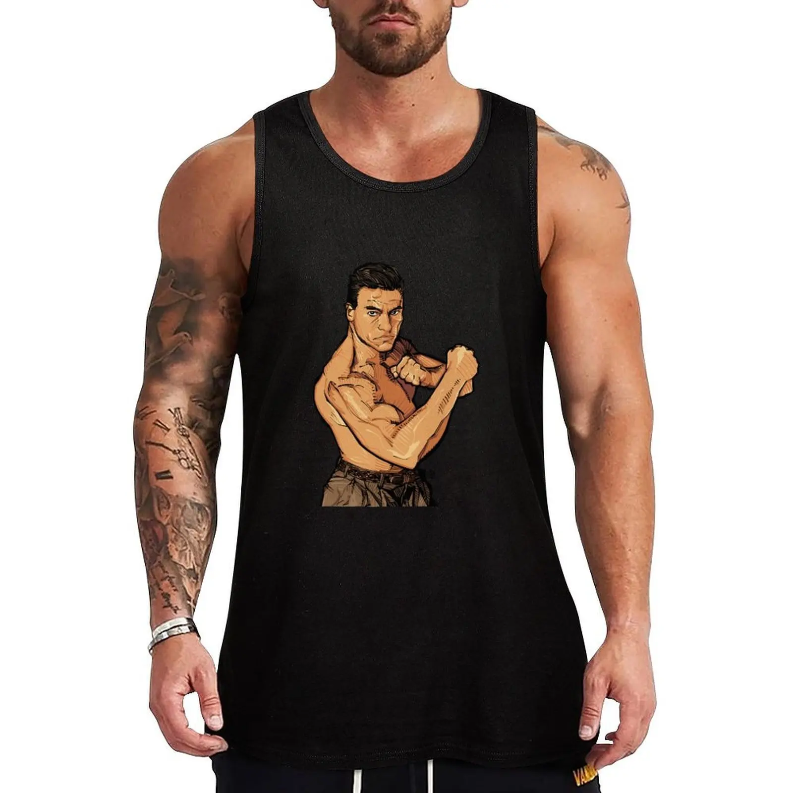 Gift Idea Jean-Claude Van Damme Christmas Tank Top Simple Tank Top Basic Regular Fit Casual Undershirt