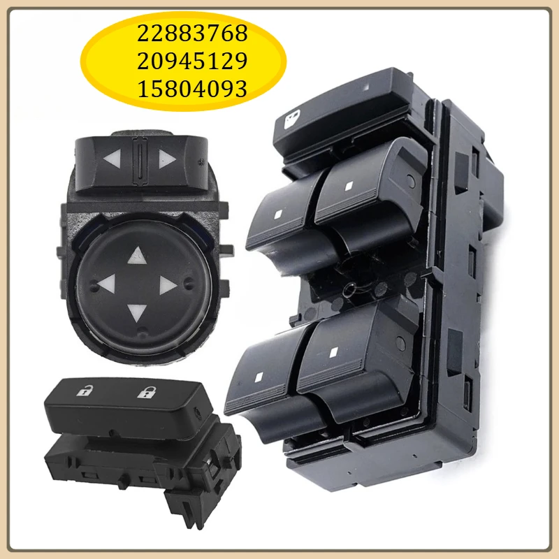 22883768 20945129 15804093  For Chevrolet Silverado GMC Sierra 07 14 Car Master Window Switch Door Lock Mirror Regulator