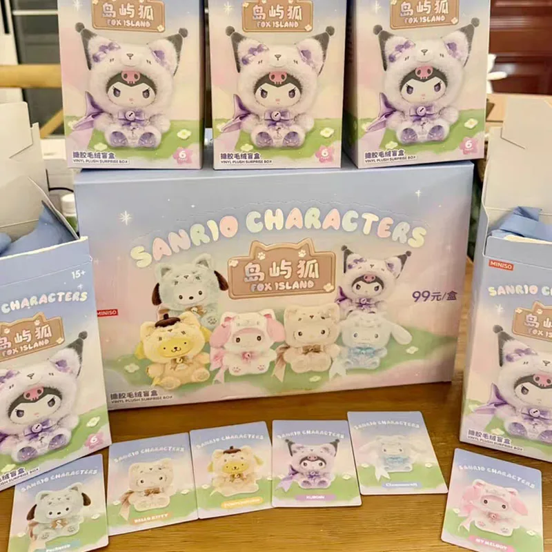 

Sanrio Characters Fox Island Series Blind Box Lovely Bag Pendants Collectible Vinyl Dolls Sanrio Mystery Box As Gift Genuine