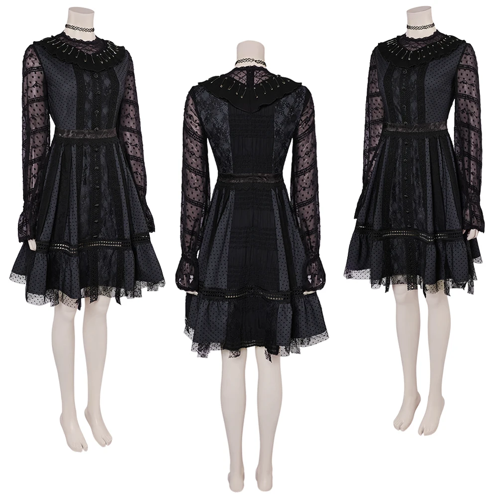 Wholesale Lydia Cosplay Role Play Black Lace Dress Clothing 2024 Movie Juices 2 Costume Women Roleplay Fantasia Outfits Fantasy