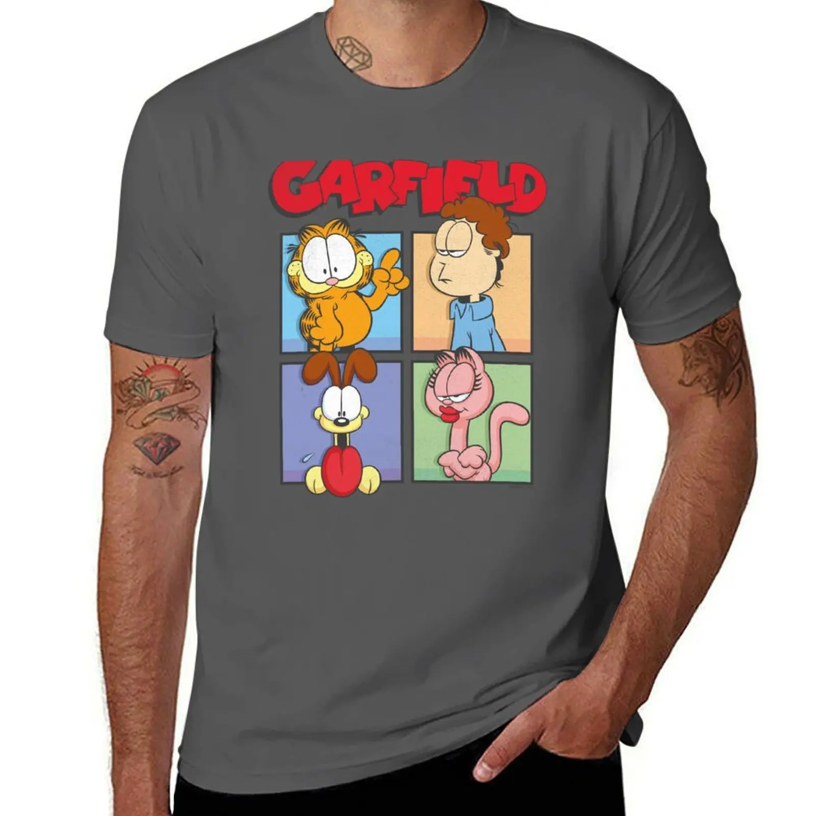 Garfield Group Box Up Poster T-Shirt shirts graphic tees man t shirt fruit of the loom mens t shirts