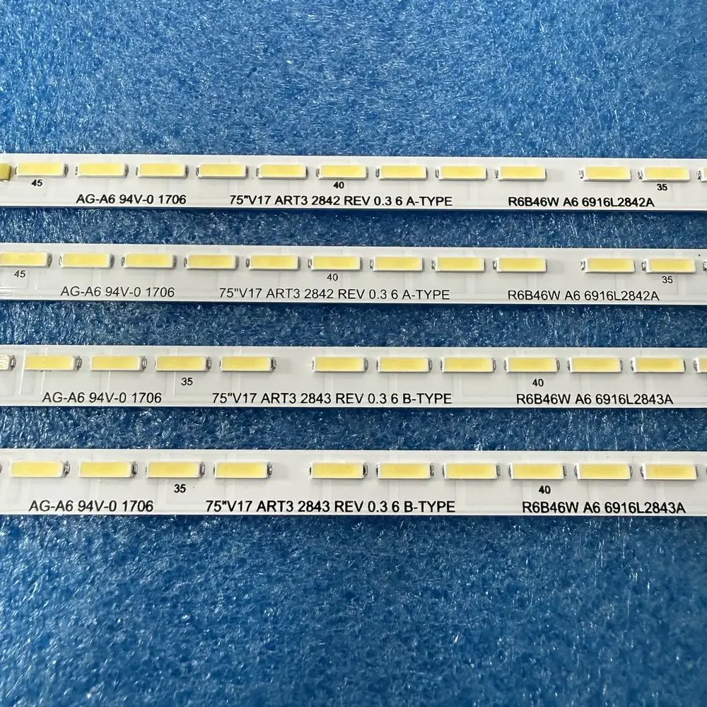 LED Backlight Strip for 75UJ6580 75UJ657T 75UJ6450 75UJ657A 75UJ6470 75UJ675V 75UV340V 6916L-2843A 2842A LC750EGE FK M1