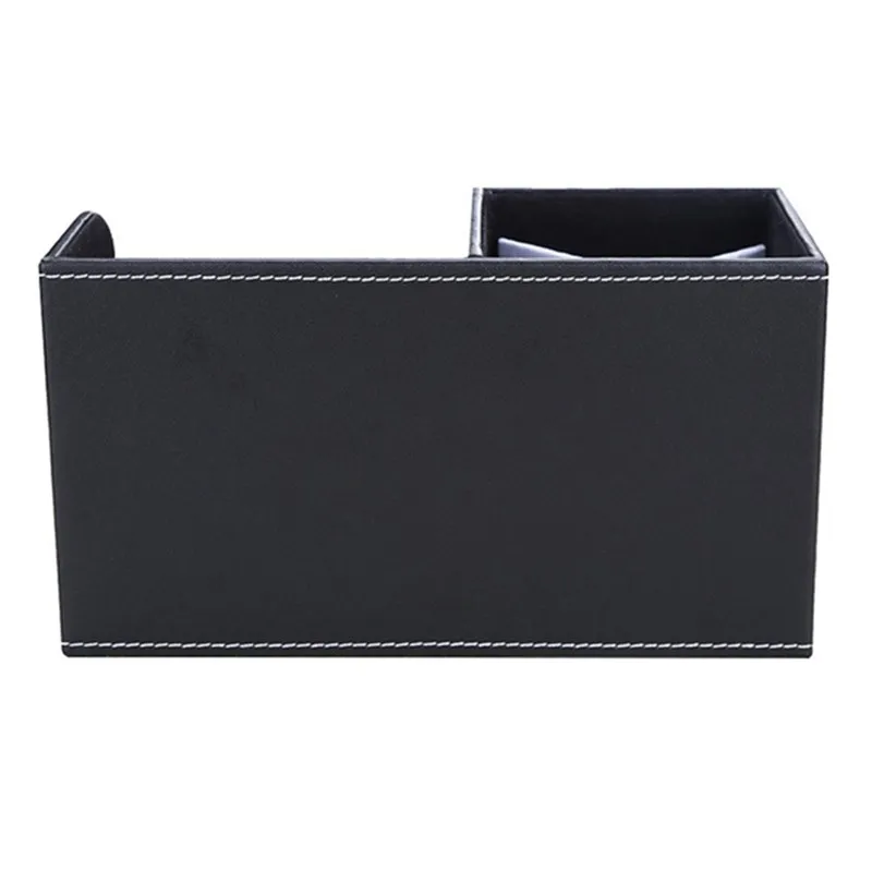 1Pcs PU Leather Multi-Function Desk Stationery Organizer Storage Box Pen/Pencil,Cell Phone, Business Name Cards Remote Control H