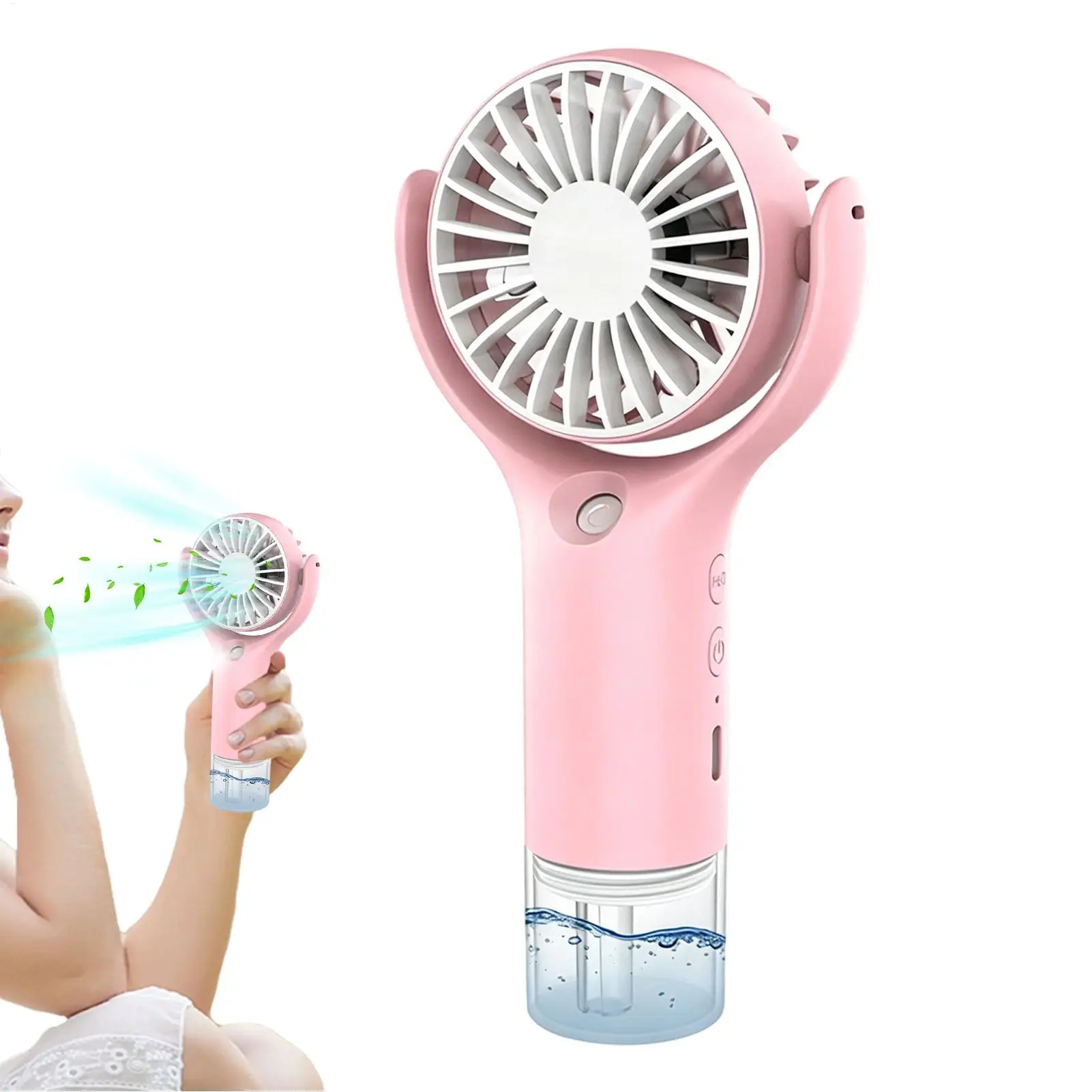 Portable Water Mist Fan Mini Handheld Fan USB Charging Spray Fans Portable Personal Hand Held Small Cooling Fan for Outdoor - view 3
