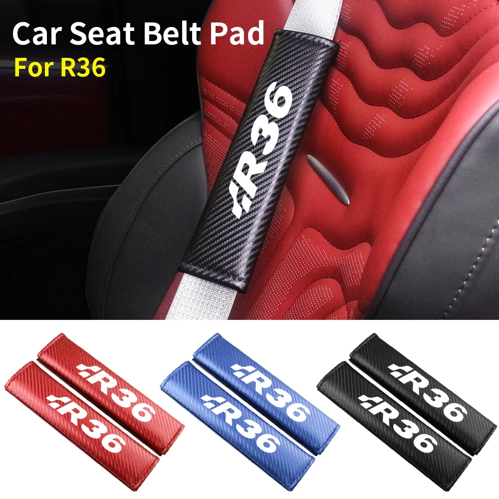 

Car Safety Seat Belt Shoulder Protector Cover Breathable Protection Safety Belt Padding Pad For Volkswagen VW R36 Accessories