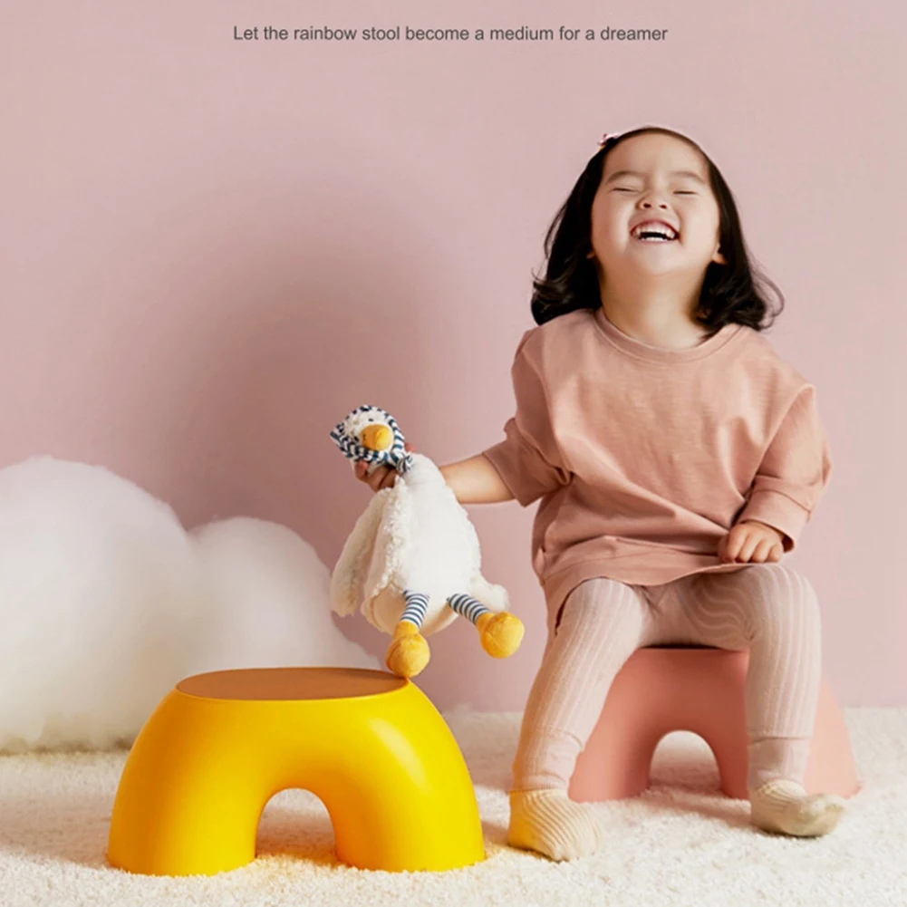 sehor-スツール-レインボーシェイプ-フットスツール-キッズステップスツール-リビングルーム用シート-室内家具-子供用スツール
