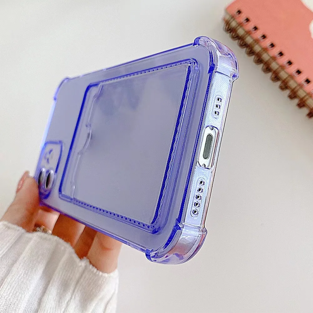 Card Bag Wallet Clear Phone Case For Xiaomi Redmi Note 8 9 9s 10 10s 11 11s 12 12s 12 Pro Plus 5G Redmi 9A 9C 10A 10C Cover image 3