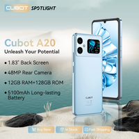 Cubot A20, Smartphone Android 14, 12GB (4GB+8GB Extend) RAM+128GB ROM, 90Hz 6.745-inch HD+ Display, 5100mAh, 48MP Camera,Face ID