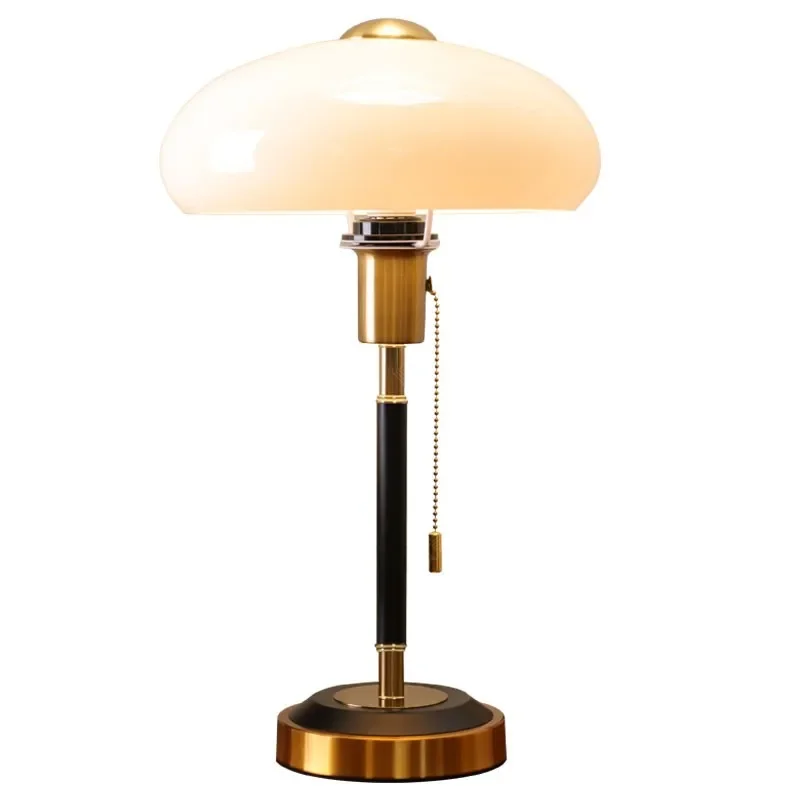 

Vintage table lamp, walnut fabric, flower bud, night light, French vintage desk lamp, atmospheric bedroom bedside lamp