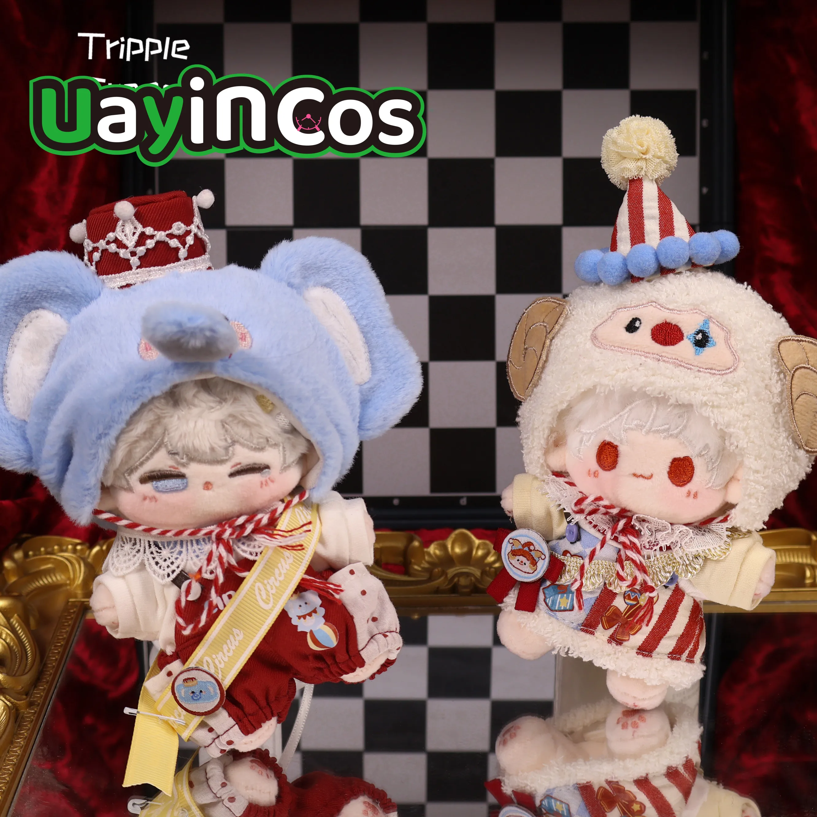 

In Stock 10cm Doll Clothes Circus Series Cute Animals Clothing Suit Stuffed Plushies Doll Accessories Anime Toy Kids Halloween G