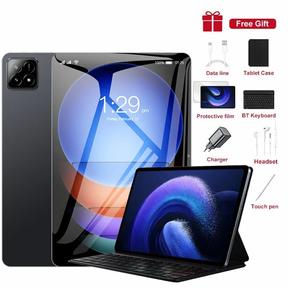 2025 Originele Pad 7S Pro Tablet PC Android 14 Tabletten 10.1inch Snapdragon 8 gen3 5G Dual SIM Tab 22GB + 2TB 20000mAh WiFi Google - afbeelding 1