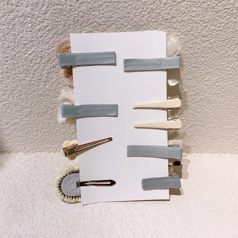 9 قطعة/المجموعة الكرتون الدب الطفل مقاطع الشعر الخريف الشتاء أفخم محبوك دبوس لطيف القوس طفل فتاة المشابك إكسسورات شعر الأطفال