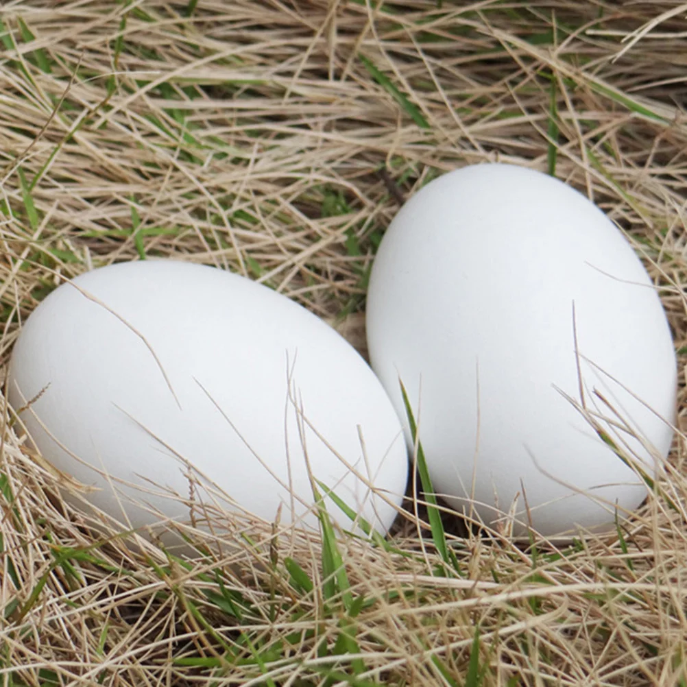 

6Pcs Wooden Fake Eggs Simulation Unpainted DIY Easter Craft Supplies Natural Decor Artificial Fake Eggs Egg Decor