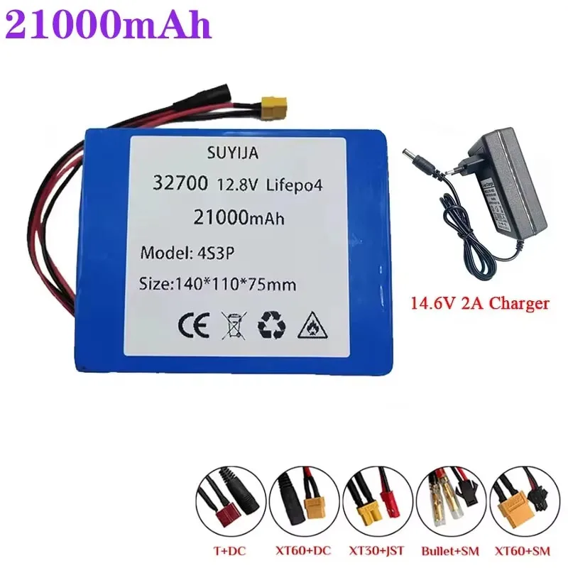 

4S3P Lifepo4 32700 12.8V 21000mAh Battery Pack Built-in 40A Same Port Charge and Discharge Balance BMS 12V Power Supply Lifepo4