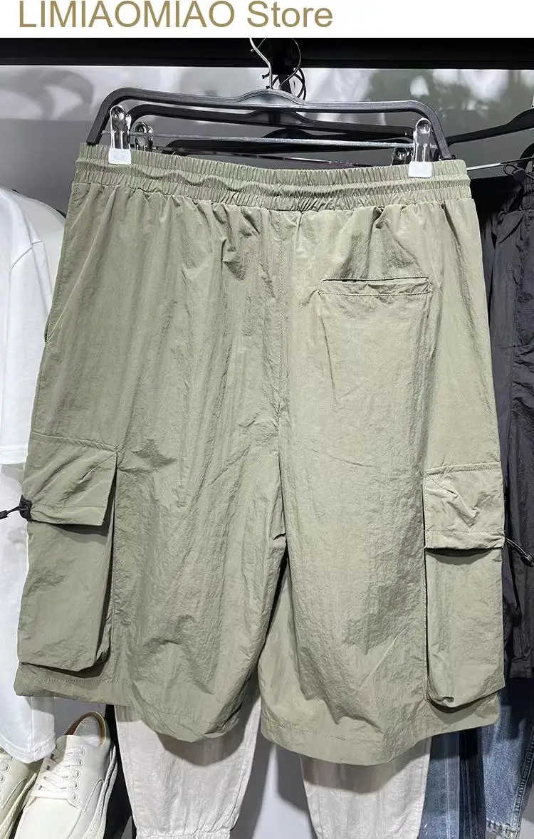 

New Men's summer parachute cargo style pants casual shorts men's loose version men's 5 points pants