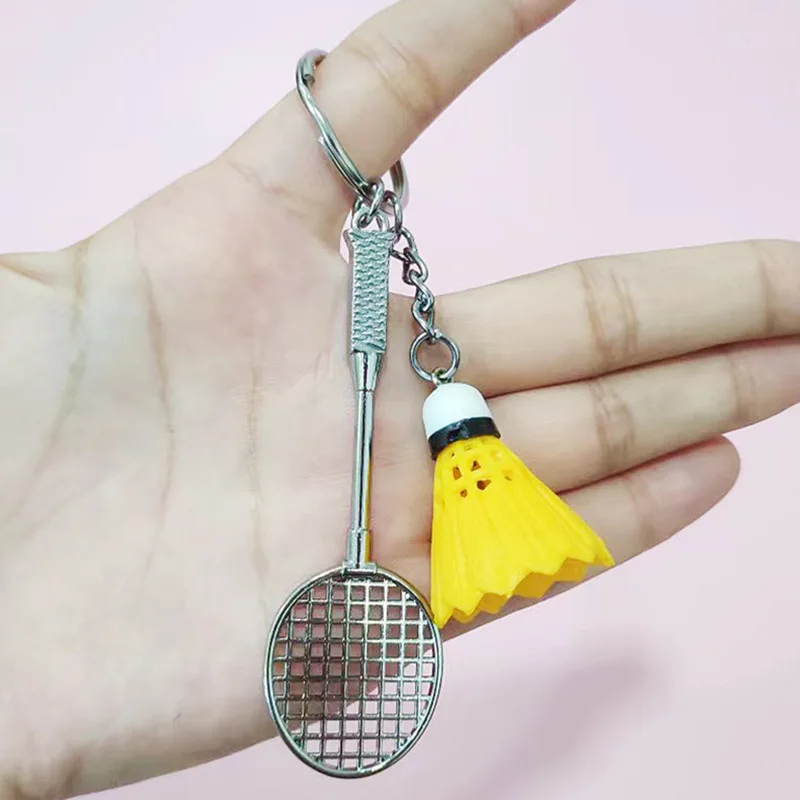 Badminton Model Keychain Creativity Bag Pendent Shuttlecock Souvenirs Prize Car Ornament Key Jewelry Accessories Gift for Friend