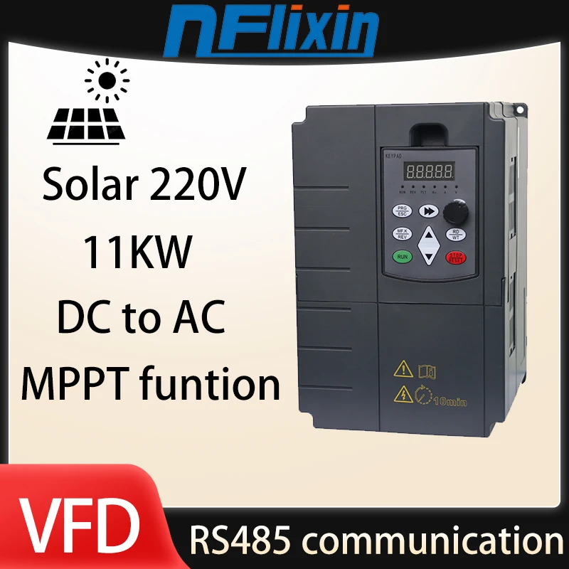 VFD solar 220v 1p-3p 11/15/18.5/22/30/37/45/55kw VFD Replacement Inverter AC Frequency Drive Converter