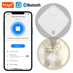 Tuya Mini Smart Tag Bluetooth Wireless Tracker Pet Bag Wallet Luggage Key Phone Finder Location Record Two-way Anti-lost Alarm