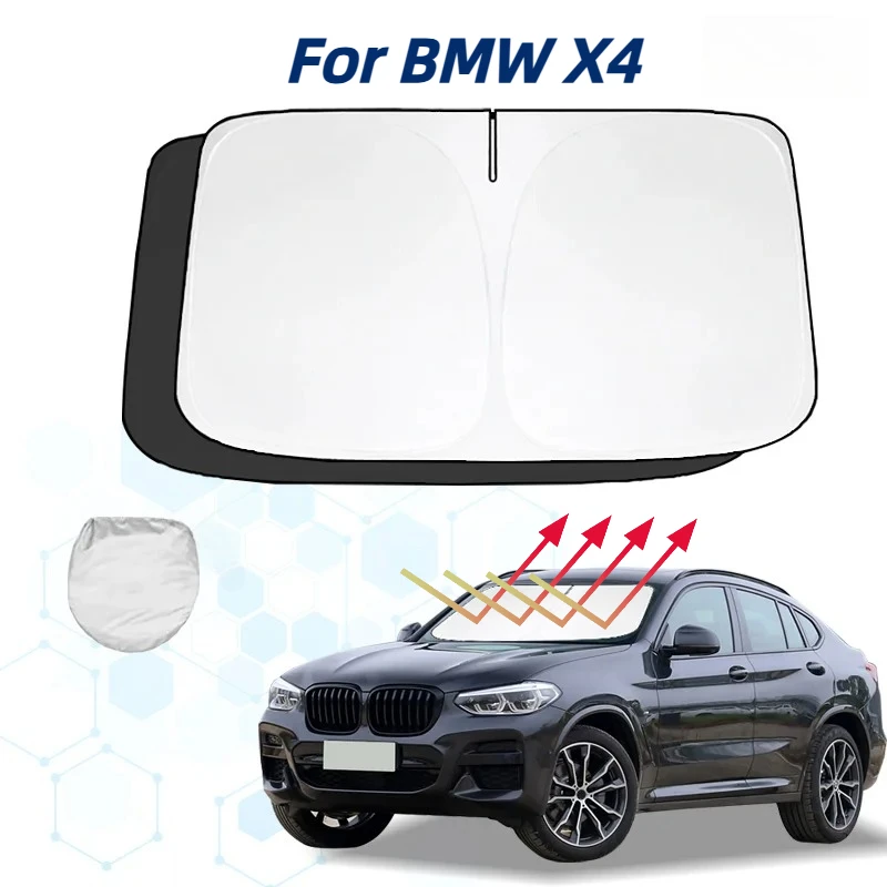 

For BMW X4 F26 G02 Windshield Sun Shade Sunshade Sun Visor Protector Foldable Blocks UV Rays Keep Your Car Cooler