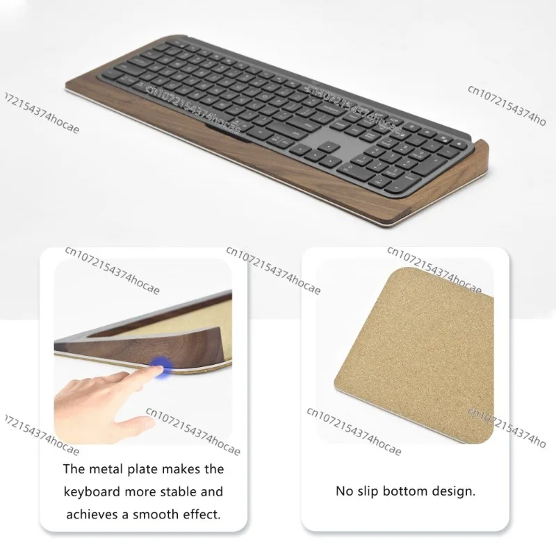 Ergonomic Wooden Desktop Shelf for Keyboard Trays - Comfortable Computer Desk Organizer