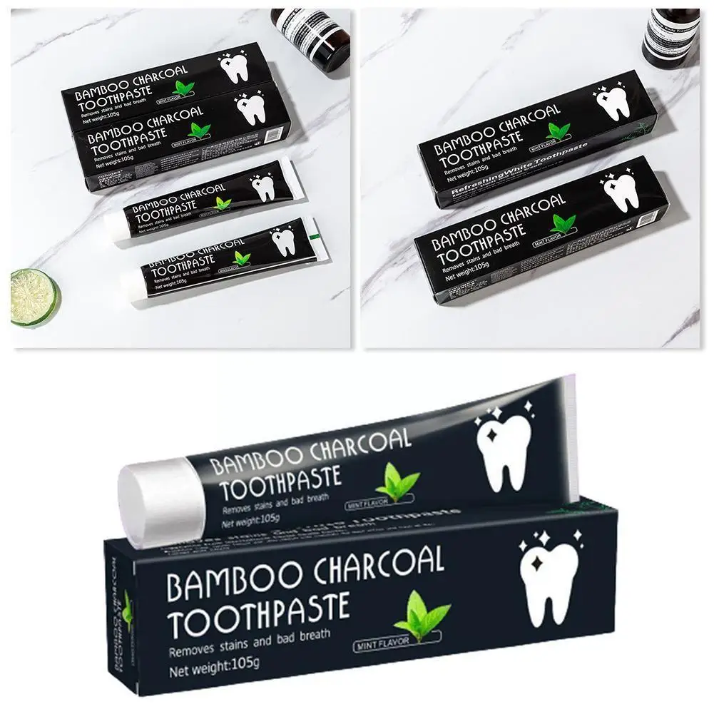 Bamboo Black Toothpaste Teeth Whitening Deep Clean Toothpaste Care Charcoal Products All-purpose Black The Whitening Teeth O3Q2