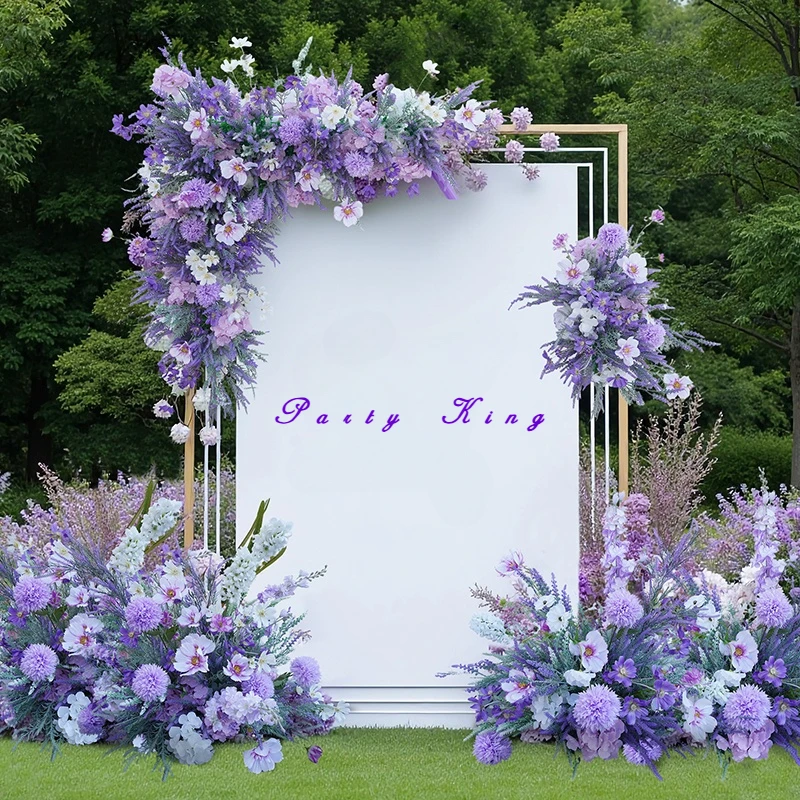 Lavender Purple Artificial Flowers Wedding Background Decoration Arch Flower Arrangement Corner Flower Party Props Home Decor