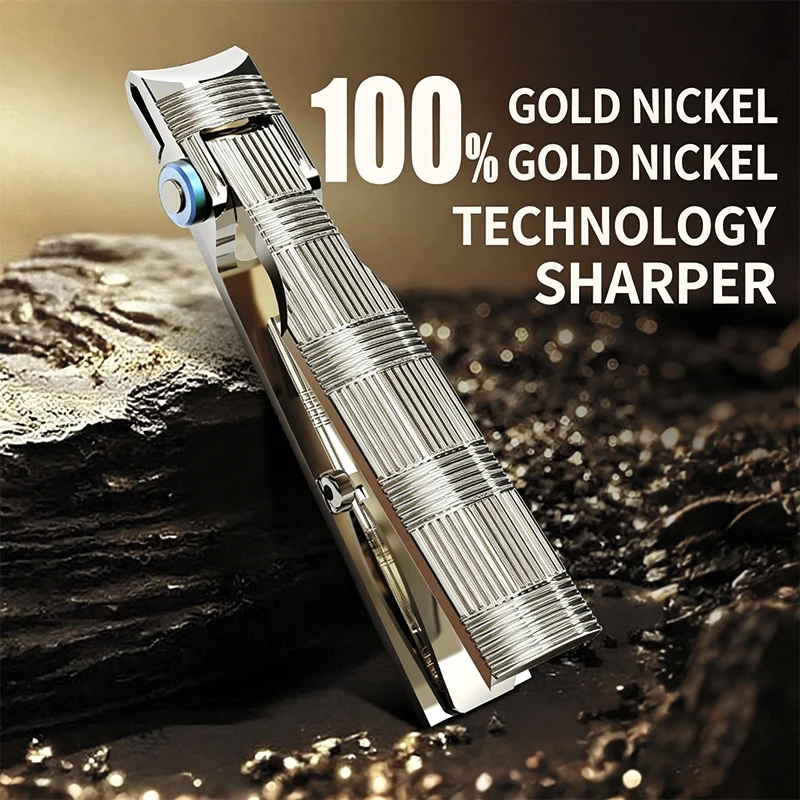 

Stainless Steel Nail Clippers with Ergonomic Non-Slip Handles Includes Nail File for Manicure & Pedicure Professional & Home Use
