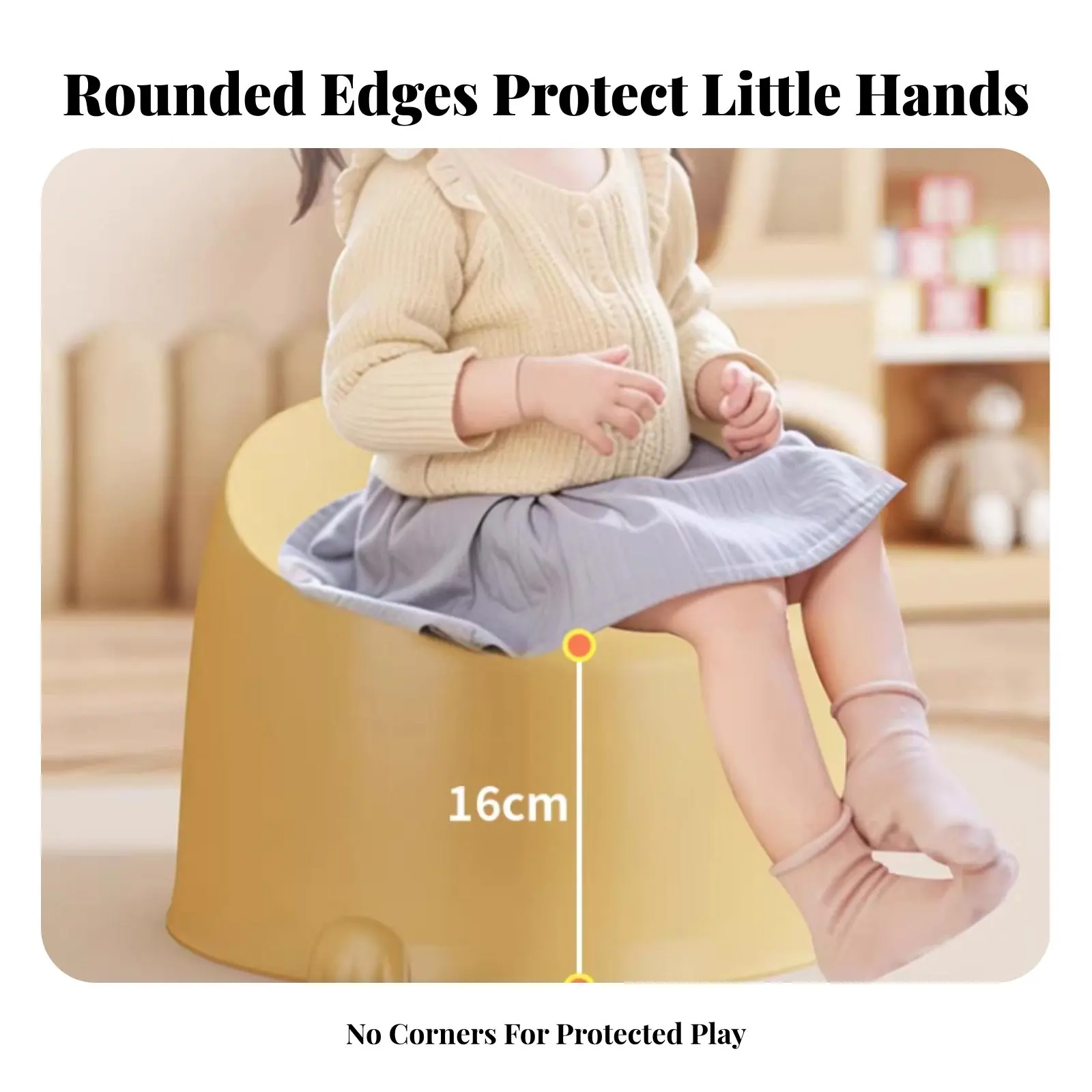 丸みを帯びたフロアチェア、子供に安全なデザイン、幼児用スツール、頑丈で高耐荷重、幼児、未就学児、プレイルーム向け