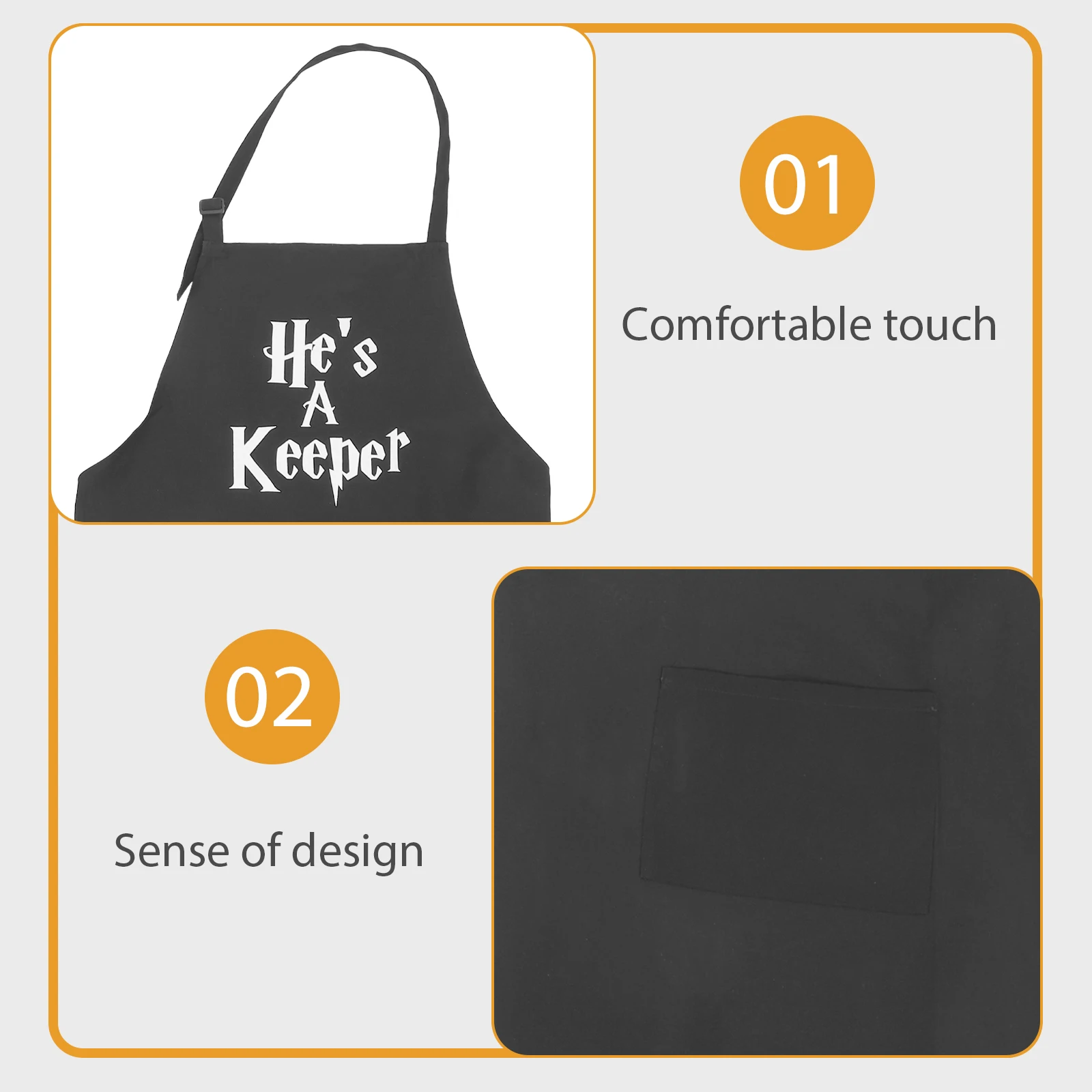 

2PCS Couple Aprons Cotton Kitchen Pockets Household Couples Cooking Baking Grilling BBQ Gifts Wedding Shower Housewarming