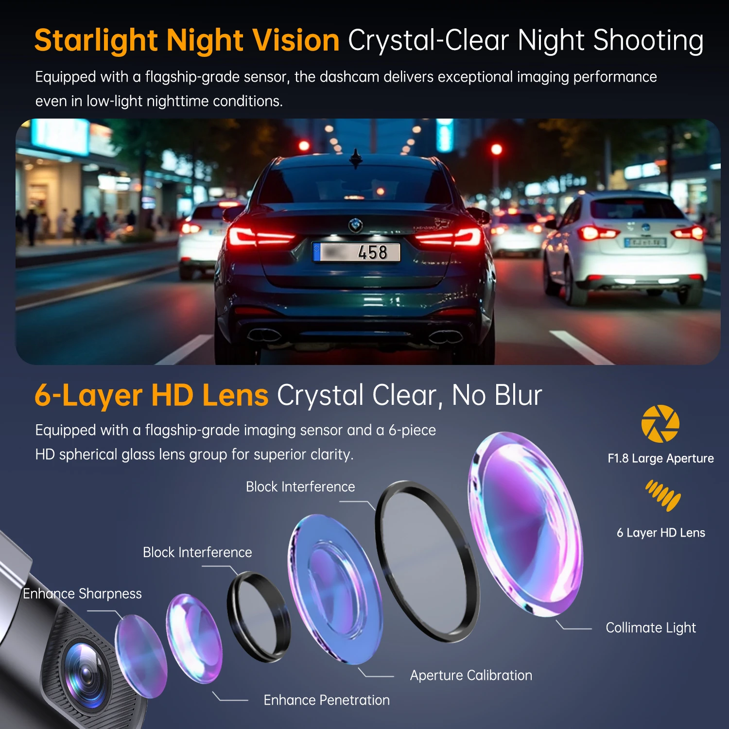 NEW 1080P HD Car DashCam 360° Rotation APP Control Video Recorder Smart Car WiFi Dash Camera Vehicle Recorder DVR Front View Cam - view 4