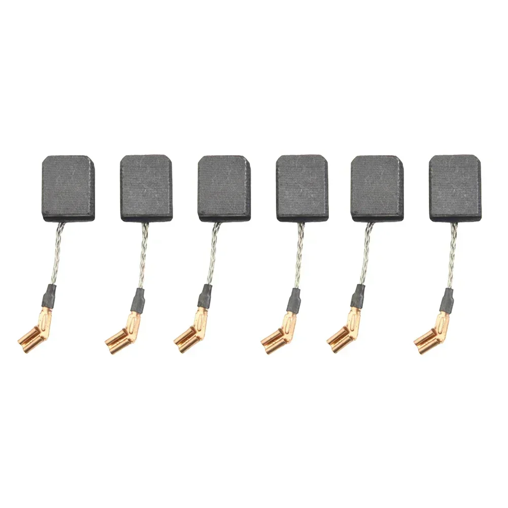 

6 шт. угольные щетки для угловой шлифовальной машины DW N 421362 /DWE4217/DWE4238 Щетки Детали электроинструмента 6,5 мм x 12 мм x 14 мм