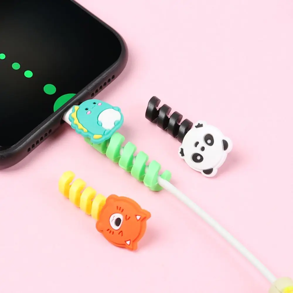 Cartoon Data Line Protector Silicone Charging Cable Cover USB Charger Cable Soft Wire Cord Protectors Tube Cable Protective Case