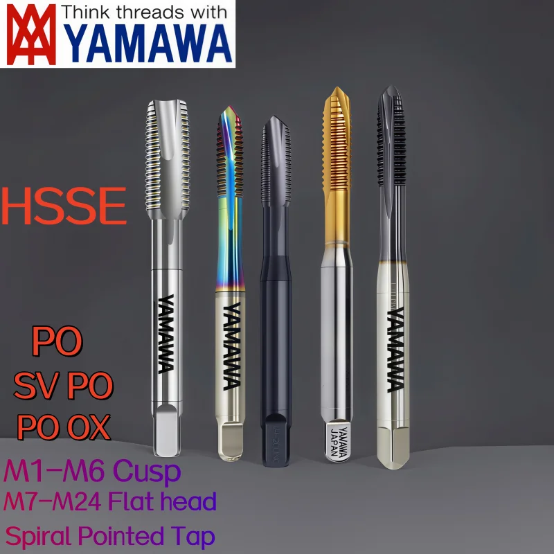 1PCS Japan YAMAWA Metric Spiral Pointed Tap JIS Stainless Steel M1M2-M24 Seven Color Aluminum Tap