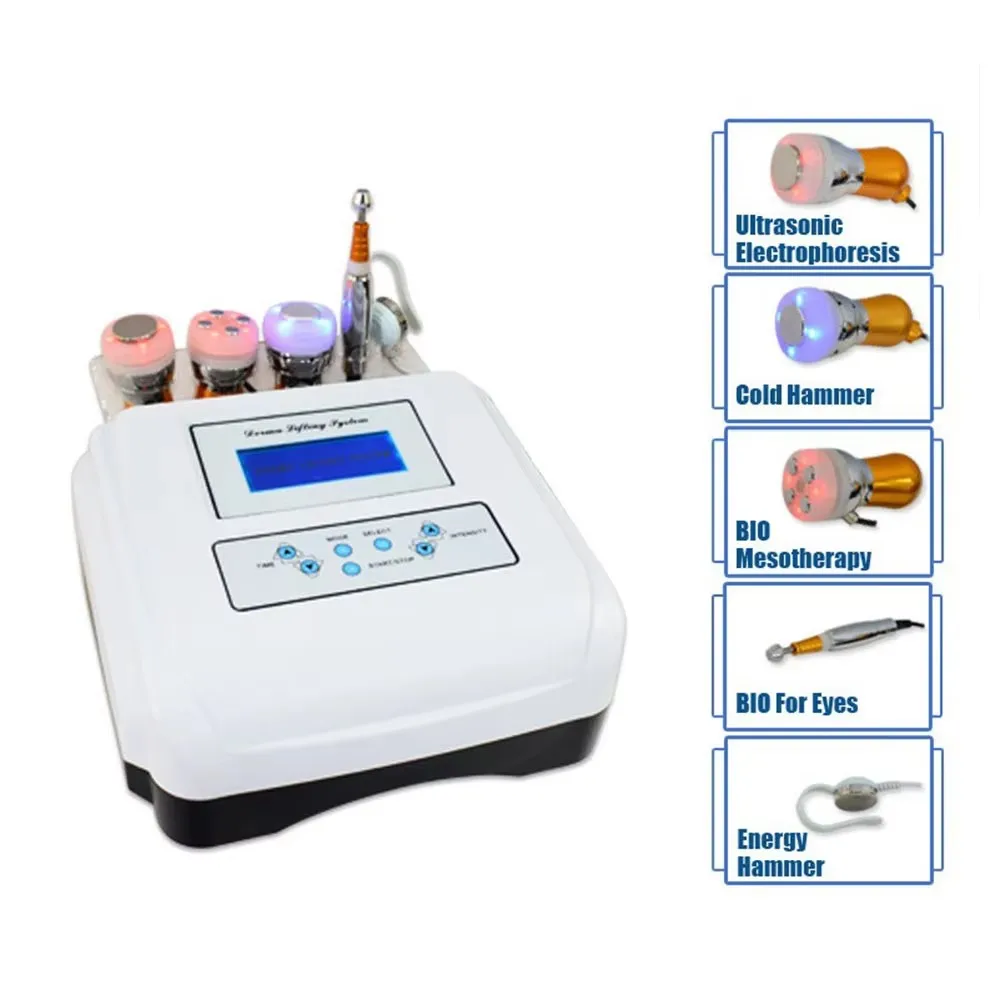 Fotoni Elettroporazione Mesoterapia senza ago Macchina per il sollevamento del viso della pelle Cura della pelle Macchina per la bellezza del viso Mesoterapia senza ago