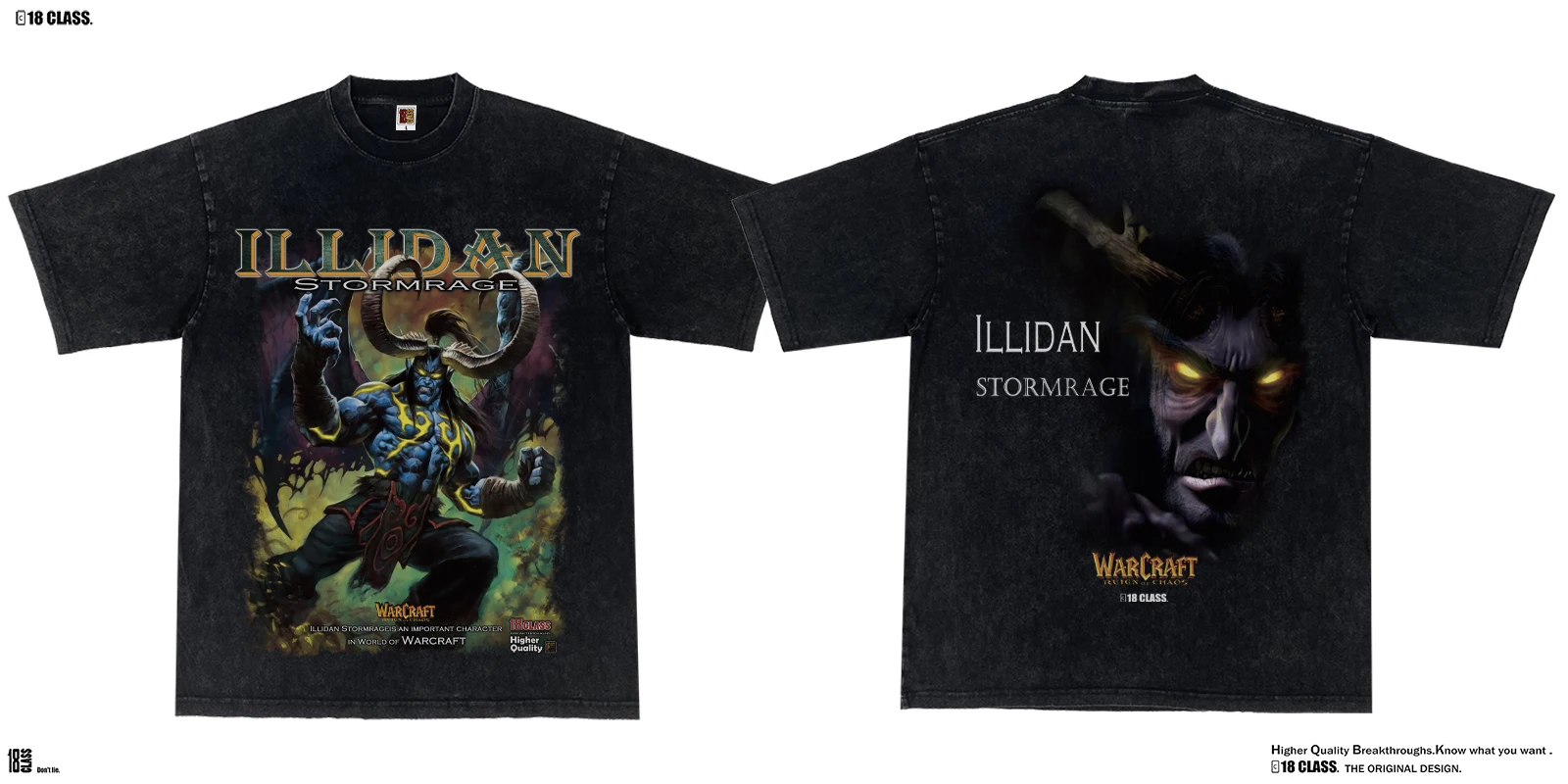 

Оригинальные мужские и женские футболки World of Warcraft Rage Trend American High Street с вырезом в стиле ретро, 2020 г.