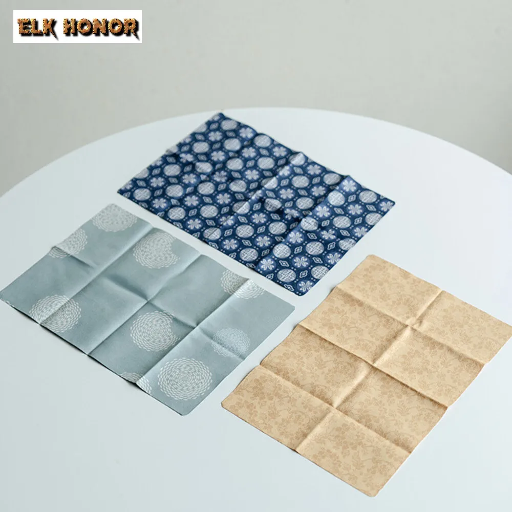 Chinese Printed Double-sided Water Absorbing Tea Towel Tea Table Mat Teapot Cleaning Napkins Heat Insulated Pad Cha Accessories